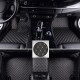 Black and Beige Stitching Luxury Leather Diamond Car Floor Mats Canada