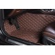 Dark Brown Luxury Leather Diamond Car Mats Canada