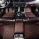 Dark Brown Luxury Leather Diamond Car Mats Canada