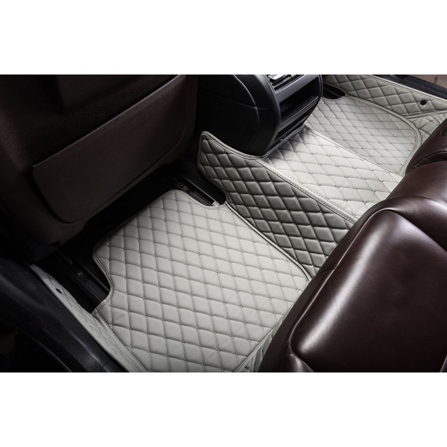 Grey Luxury Leather Diamond Car Mats Canada