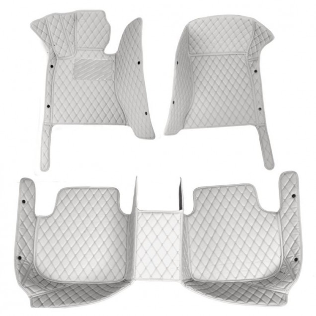 Grey Luxury Leather Diamond Car Mats Canada
