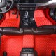 Red Luxury Leather Diamond Car Mats Canada
