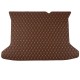 Dark Brown Luxury Leather Diamond Trunk Base Mats Canada