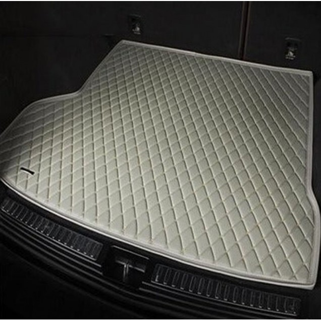 Grey Luxury Leather Diamond Trunk Base Mats Canada