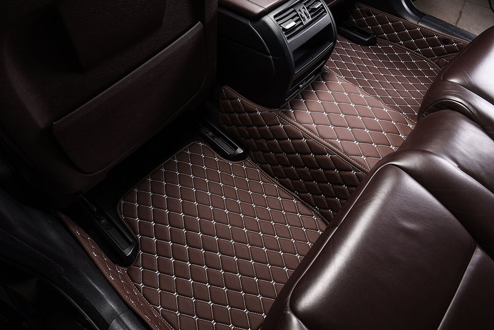 Dark Brown Custom Diamonds Car Mats Canada
