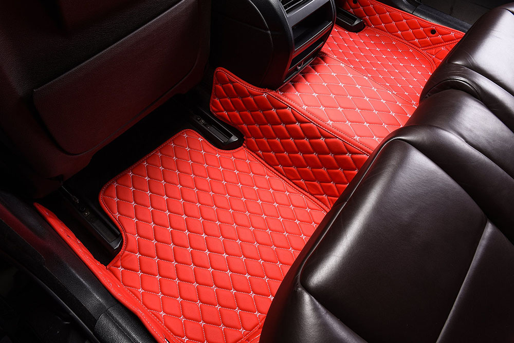 Red Custom Diamonds Car Mats Canada