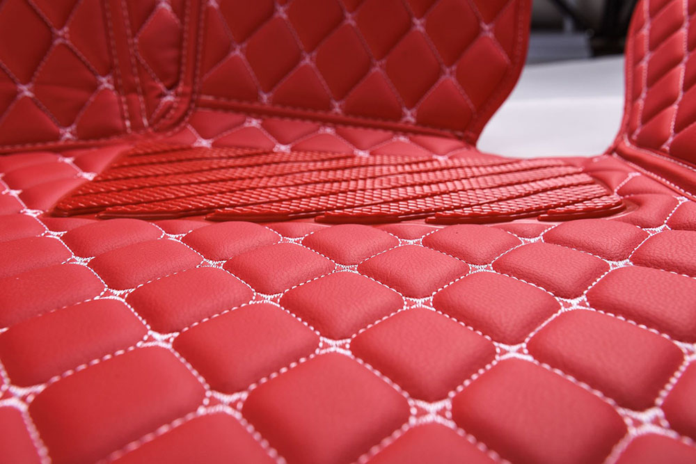Red Luxury Leather Diamonds Car Floor Mats Canada