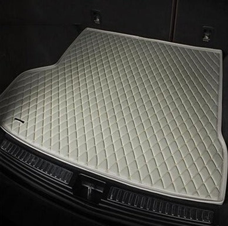 Grey Luxury Leather Diamond Trunk Base Mats Canada